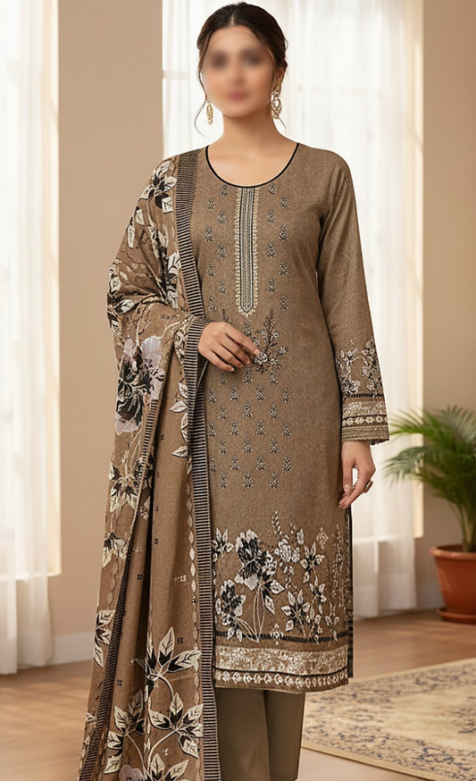 3PC EMBROIDED SHAMRAY