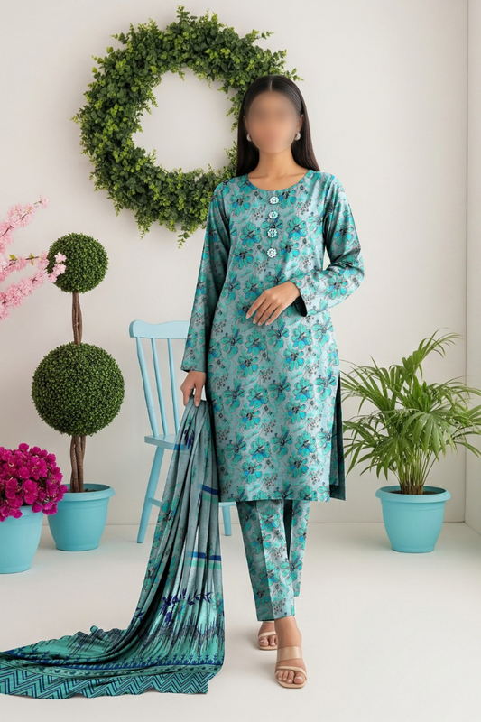 3PC PRINTED KHADDAR