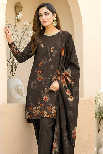3PC PRINTED KHADDAR