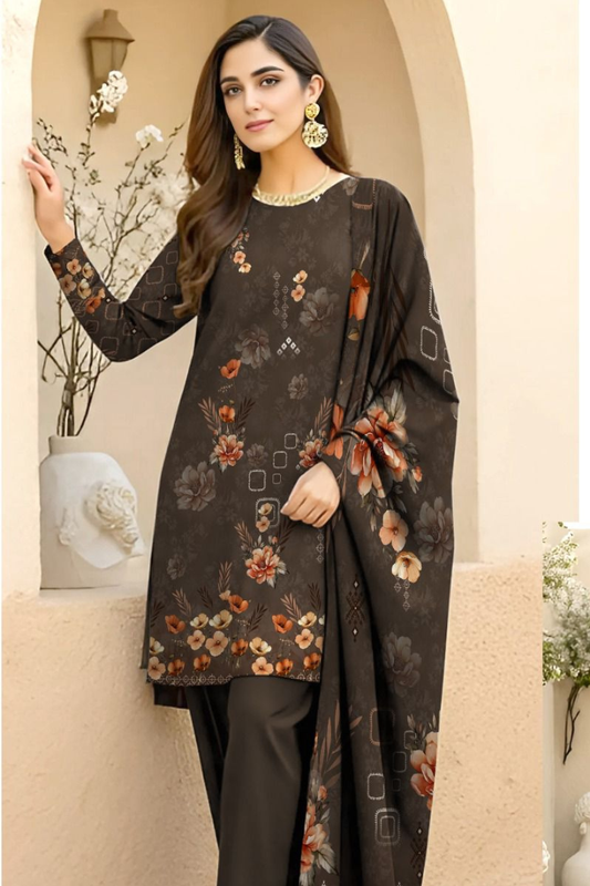 3PC PRINTED KHADDAR
