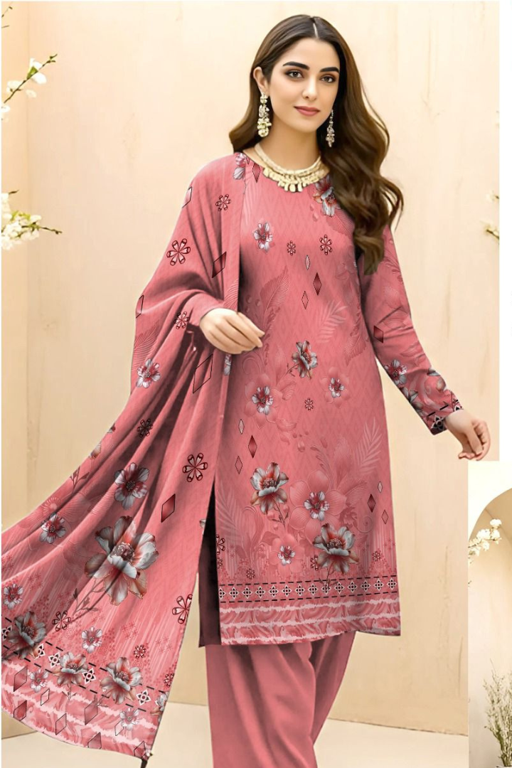 3PC PRINTED KHADDAR