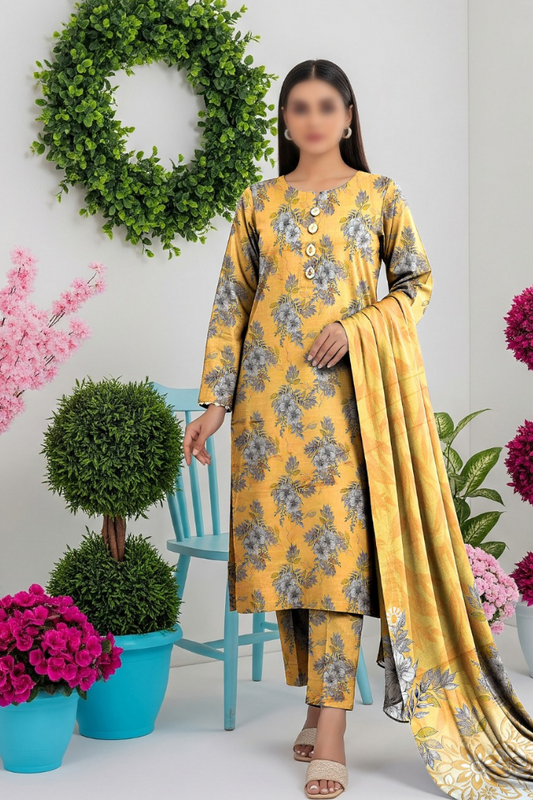3PC PRINTED KHADDAR
