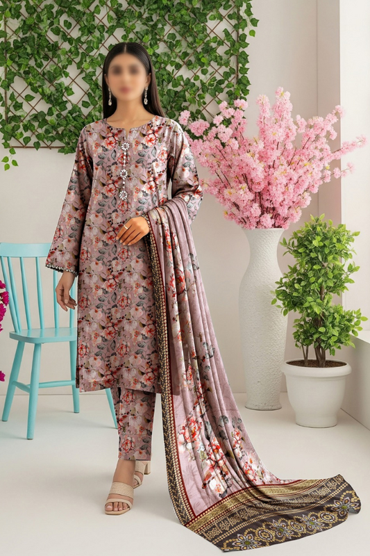 3PC PRINTED KHADDAR