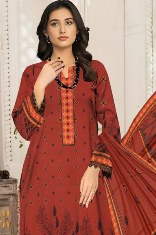 3PC PRINTED LAWN