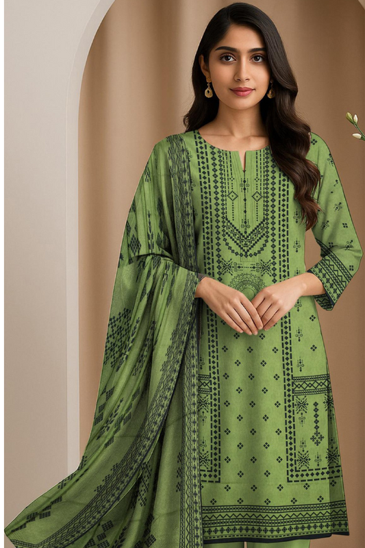3PC PRINTED LAWN