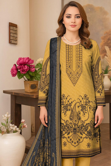 3PC PRINTED LAWN
