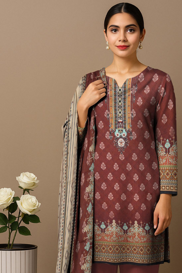 3PC PRINTED LAWN