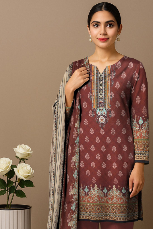 3PC PRINTED LAWN