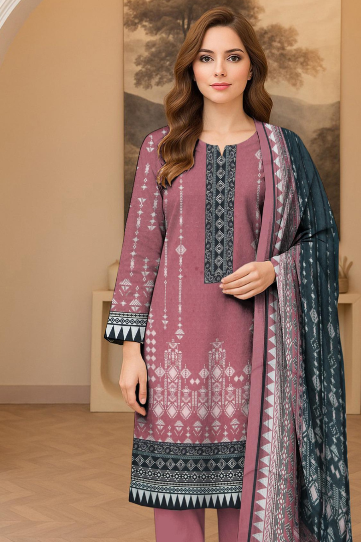 3PC PRINTED LAWN