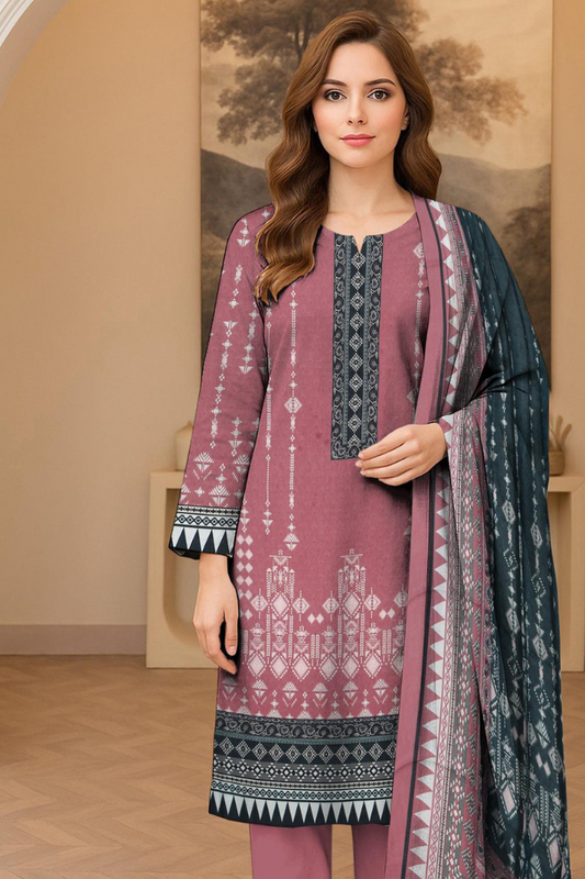 3PC PRINTED LAWN