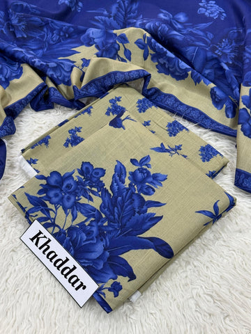 3PC PRINTED KHADDAR