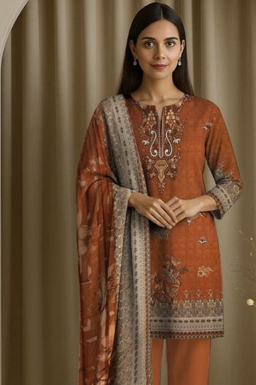 3PC PRINTED LAWN